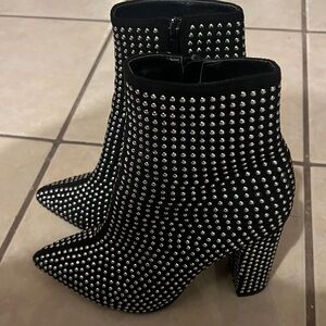 Studded Black Ankle Boots